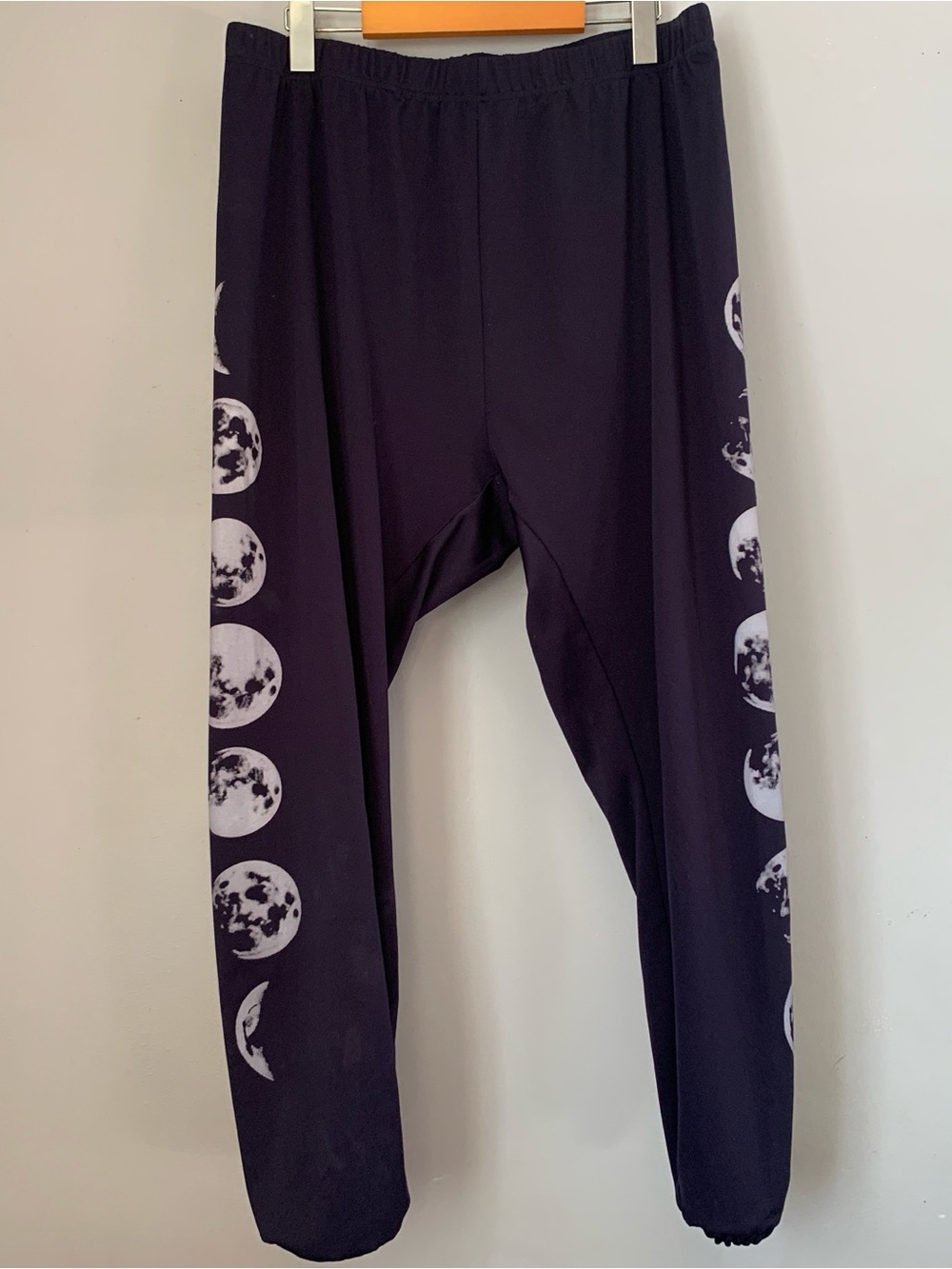 Blue Joggers with Moon Phase Design 3xl Celestial Pants